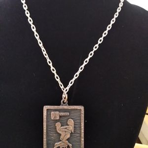 Vintage virgo pendant